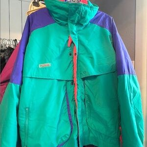 Columbia Teal and Purple Outdoor Jacket XL